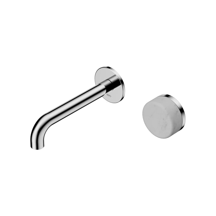 Nero Serenity Progressive Wall Basin Mixer 160mm Spout + Carrara Handle