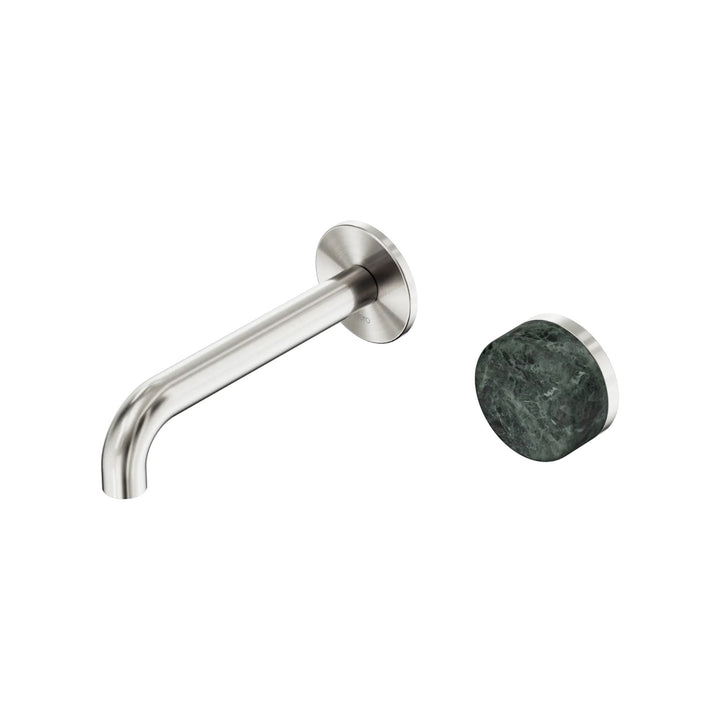 Nero Serenity Progressive Wall Basin Mixer 160mm Spout + Verde Alpi Handle