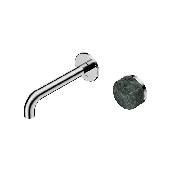 Nero Serenity Progressive Wall Basin Mixer 160mm Spout + Verde Alpi Handle