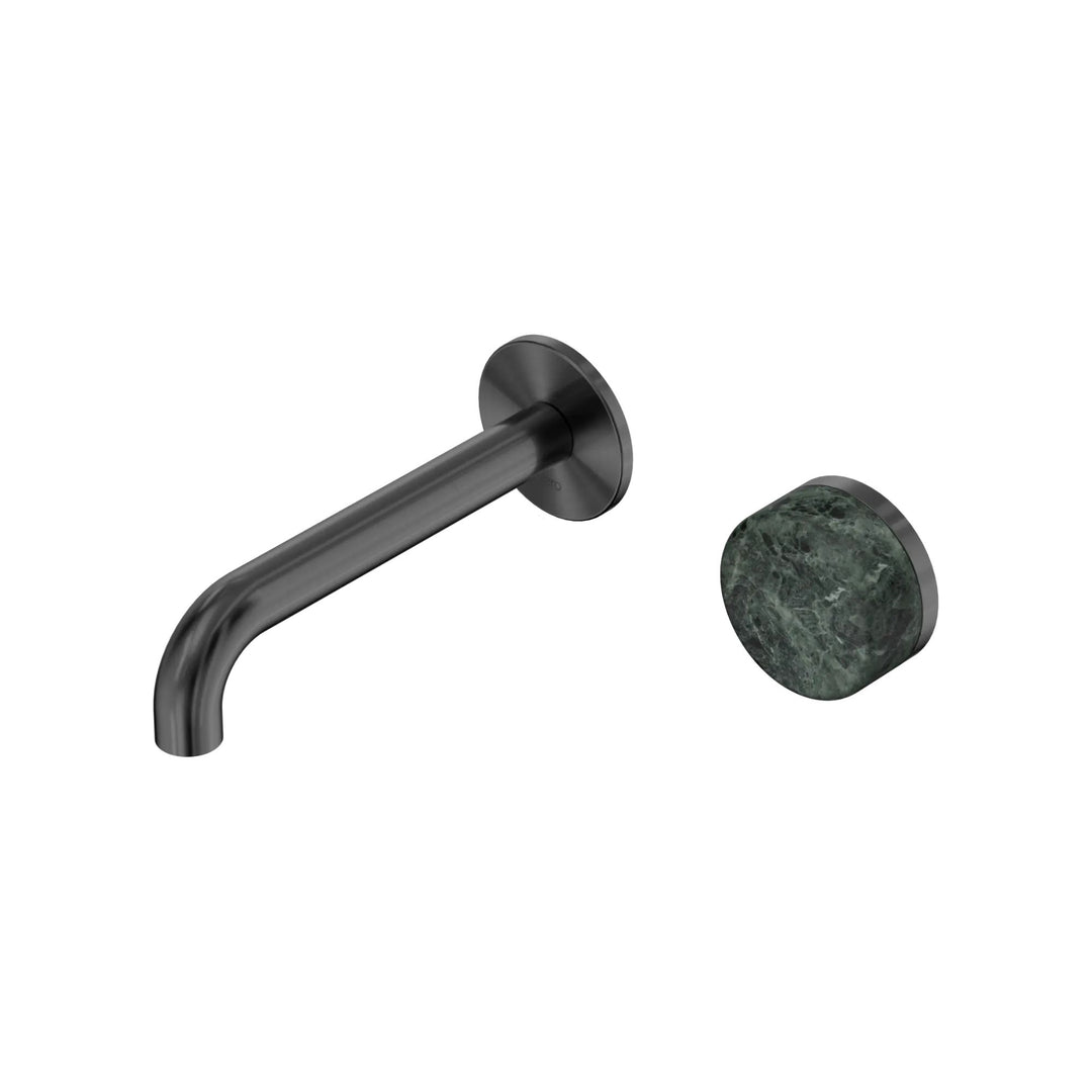 Nero Serenity Progressive Wall Basin Mixer 160mm Spout + Verde Alpi Handle