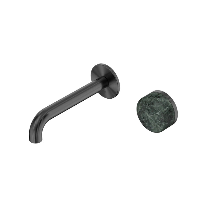 Nero Serenity Progressive Wall Basin Mixer 160mm Spout + Verde Alpi Handle