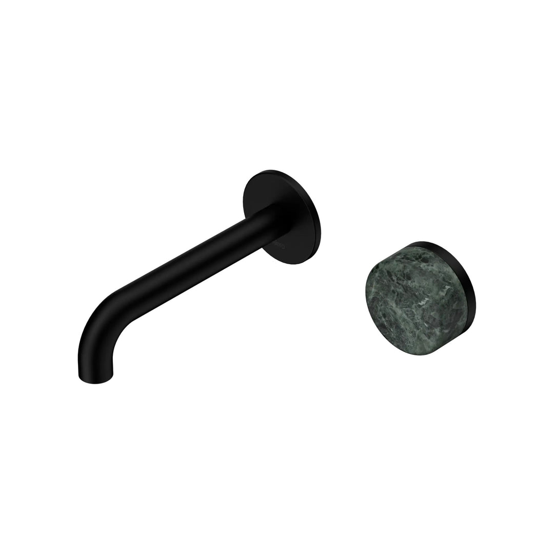 Nero Serenity Progressive Wall Basin Mixer 160mm Spout + Verde Alpi Handle