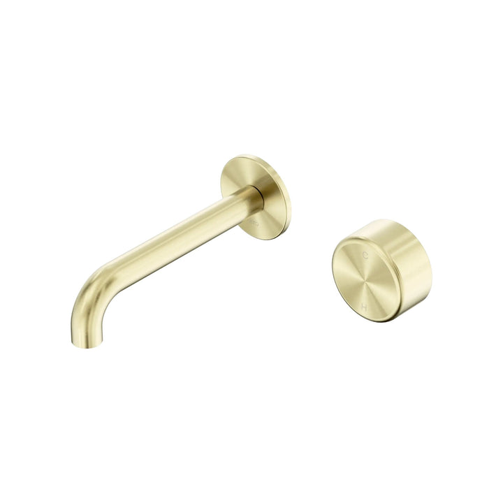 Nero Serenity Progressive Wall Basin Mixer 160mm Spout + Metal Handle