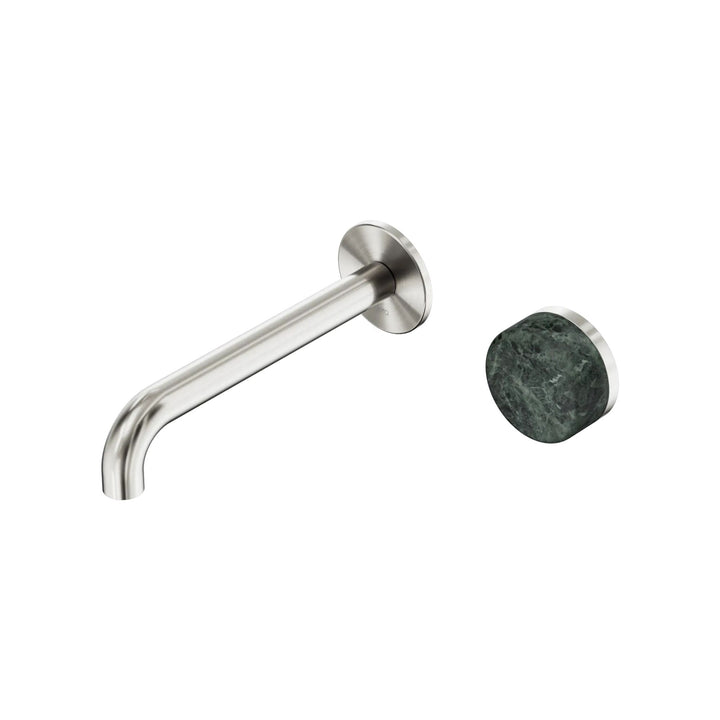 Nero Serenity Progressive Wall Basin Mixer 185mm Spout + Verde Alpi Handle