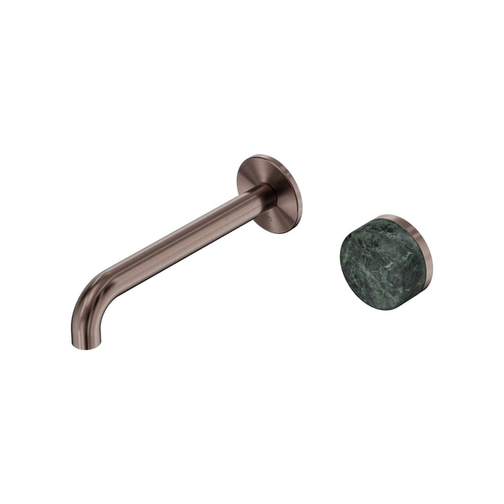 Nero Serenity Progressive Wall Basin Mixer 185mm Spout + Verde Alpi Handle