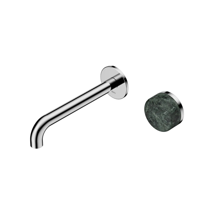 Nero Serenity Progressive Wall Basin Mixer 185mm Spout + Verde Alpi Handle
