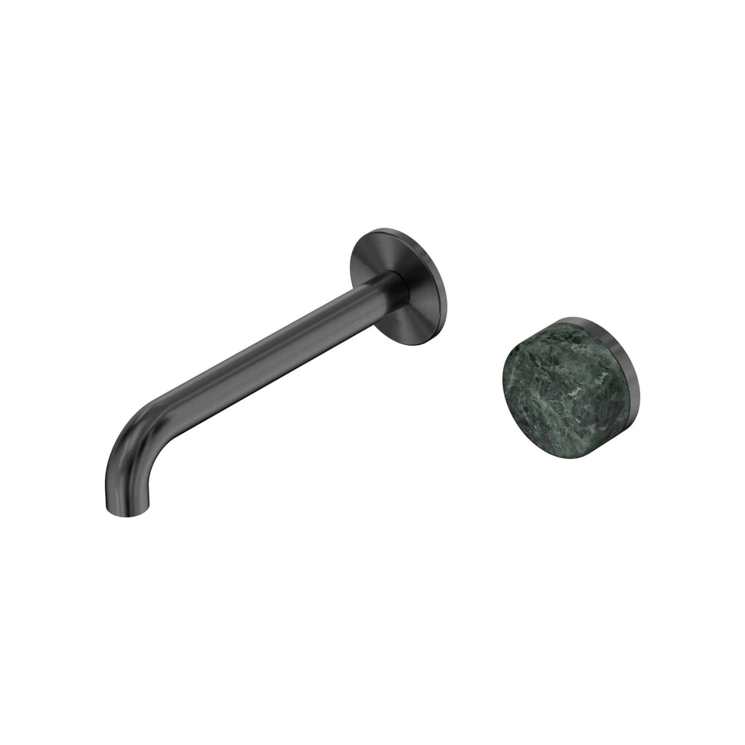 Nero Serenity Progressive Wall Basin Mixer 185mm Spout + Verde Alpi Handle