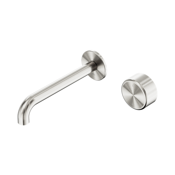 Nero Serenity Progressive Wall Basin Mixer 160mm Spout + Metal Handle - Design 10
