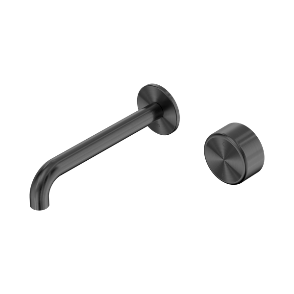 Nero Serenity Progressive Wall Basin Mixer 160mm Spout + Metal Handle - Design 10