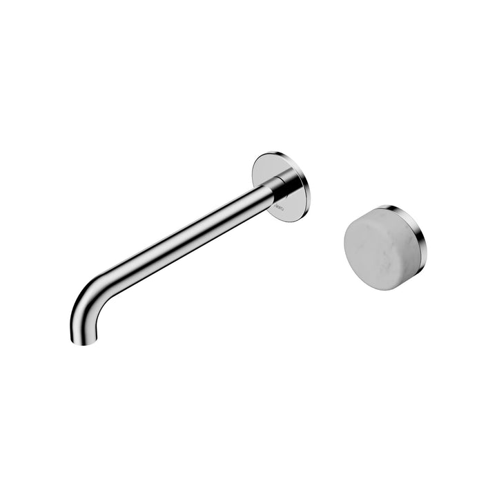Nero Serenity Progressive Wall Basin Mixer 220mm Spout + Carrara Handle