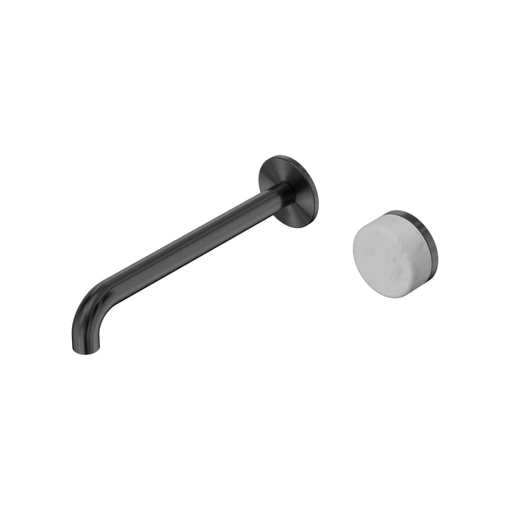 Nero Serenity Progressive Wall Basin Mixer 220mm Spout + Carrara Handle