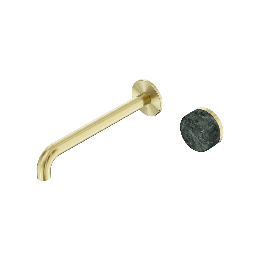 Nero Serenity Progressive Wall Basin Mixer 220mm Spout + Verde Alpi Handle