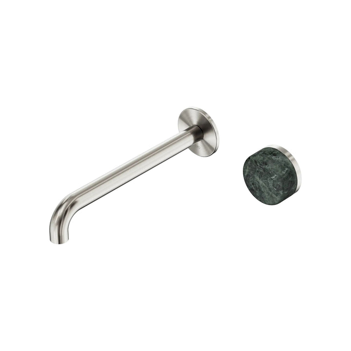 Nero Serenity Progressive Wall Basin Mixer 220mm Spout + Verde Alpi Handle