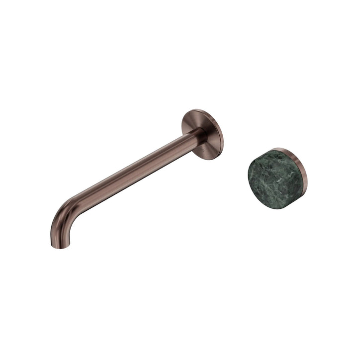 Nero Serenity Progressive Wall Basin Mixer 220mm Spout + Verde Alpi Handle