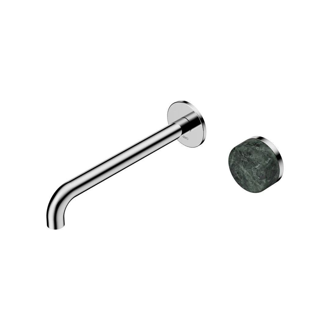 Nero Serenity Progressive Wall Basin Mixer 220mm Spout + Verde Alpi Handle