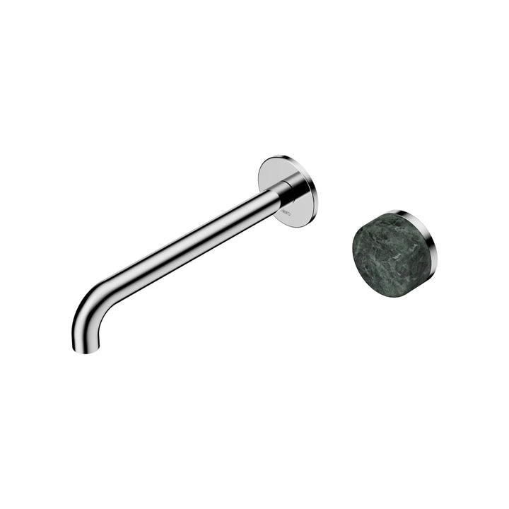 Nero Serenity Progressive Wall Basin Mixer 220mm Spout + Verde Alpi Handle