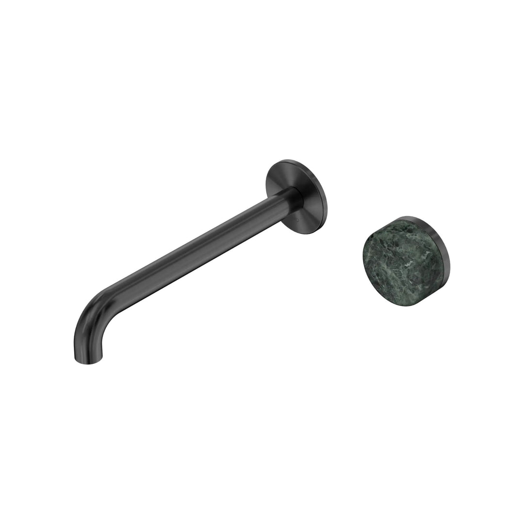 Nero Serenity Progressive Wall Basin Mixer 220mm Spout + Verde Alpi Handle