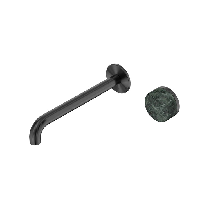 Nero Serenity Progressive Wall Basin Mixer 220mm Spout + Verde Alpi Handle