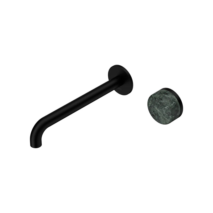 Nero Serenity Progressive Wall Basin Mixer 220mm Spout + Verde Alpi Handle