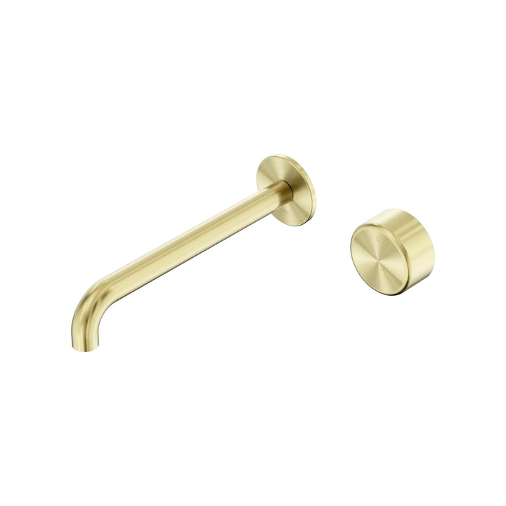 Nero Serenity Progressive Wall Basin Mixer 220mm Spout + Metal Handle