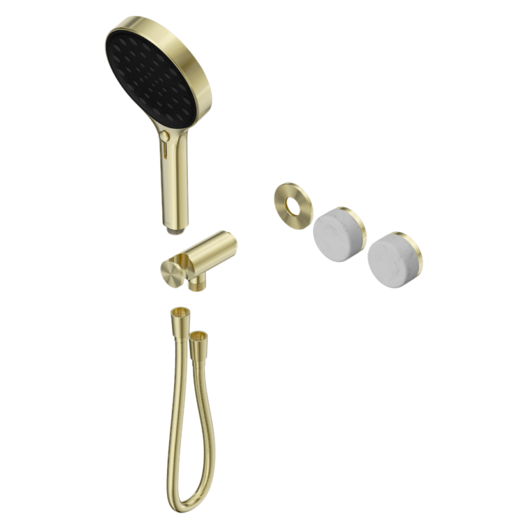 Nero Serenity Progressive Shower System Trim Kit - Carrara Handle & Hand Shower - Design 10