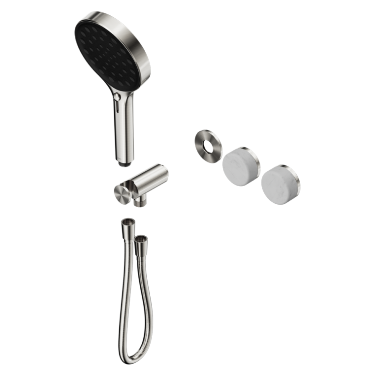 Nero Serenity Progressive Shower System Trim Kit - Carrara Handle & Hand Shower - Design 10