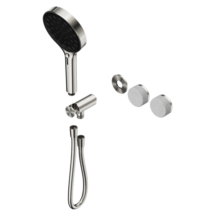 Nero Serenity Progressive Shower System Trim Kit - Carrara Handle & Hand Shower - Design 10
