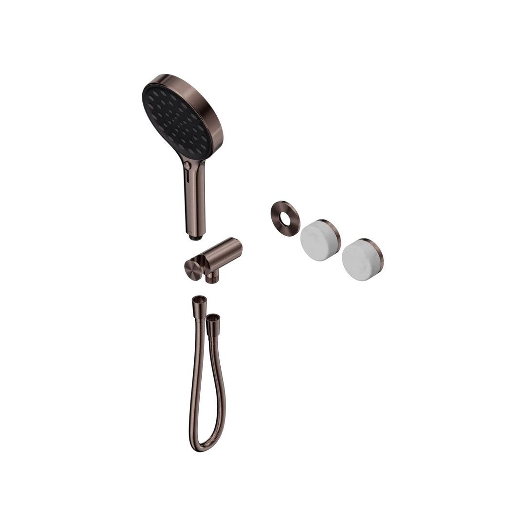 Nero Serenity Progressive Shower System Trim Kit - Carrara Handle & Hand Shower