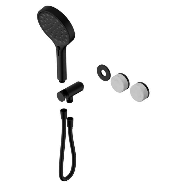 Nero Serenity Progressive Shower System Trim Kit - Carrara Handle & Hand Shower - Design 10