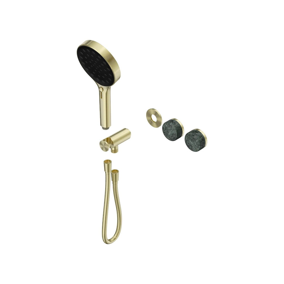 Nero Serenity Progressive Shower System Trim Kit - Verde Alpi Handle & Hand Shower