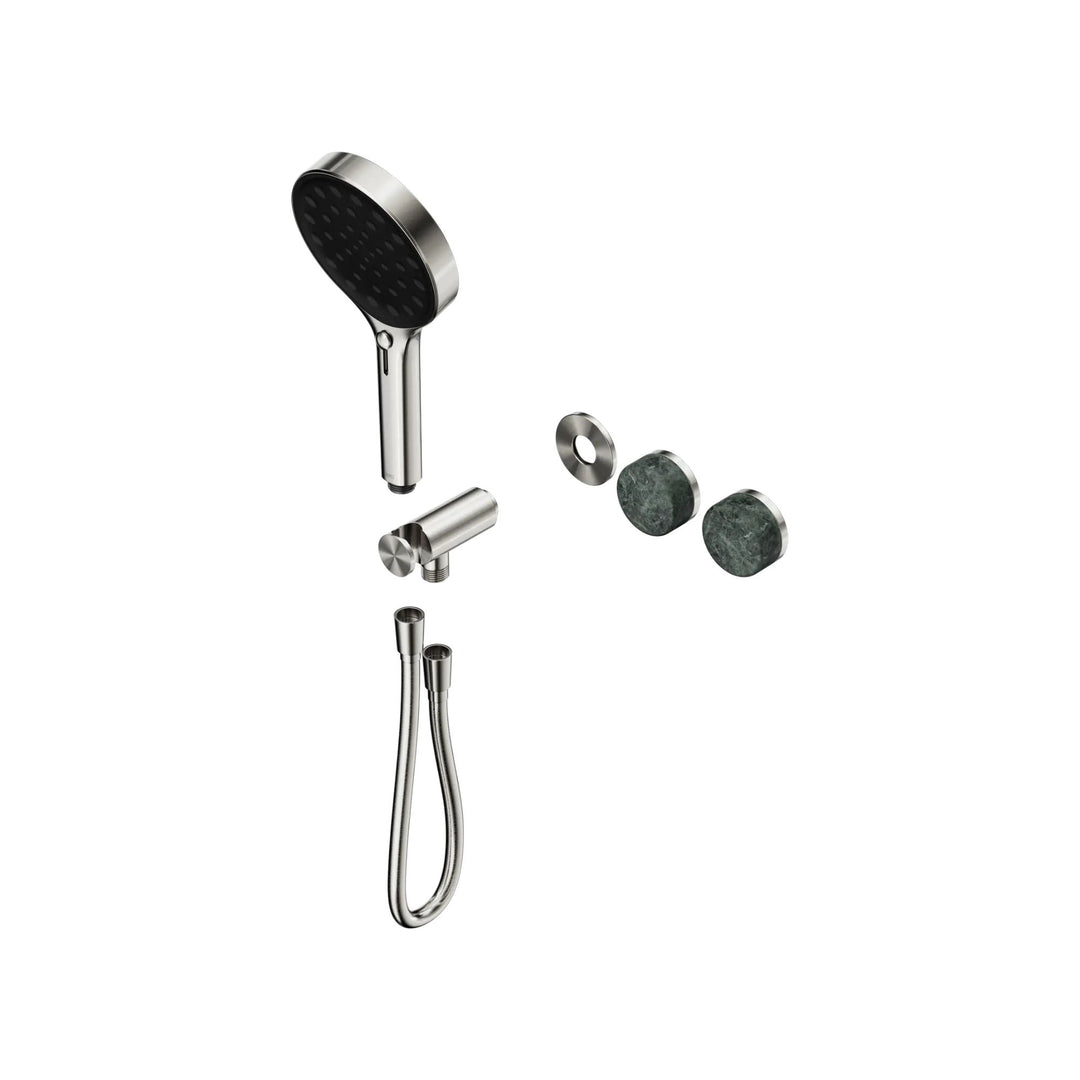 Nero Serenity Progressive Shower System Trim Kit - Verde Alpi Handle & Hand Shower