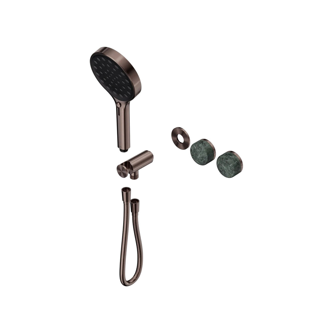 Nero Serenity Progressive Shower System Trim Kit - Verde Alpi Handle & Hand Shower