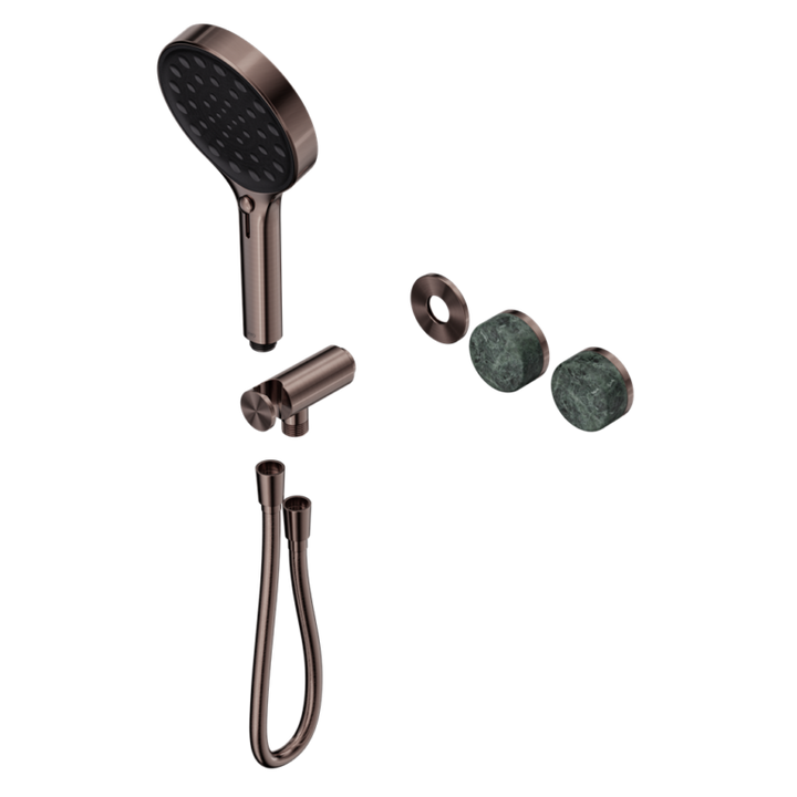 Nero Serenity Progressive Shower System Trim Kit - Verde Alpi Handle & Hand Shower - Design 10