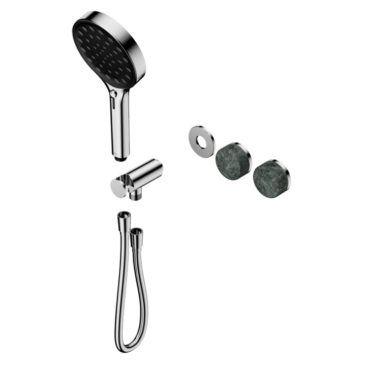 Nero Serenity Progressive Shower System Trim Kit - Verde Alpi Handle & Hand Shower - Design 10