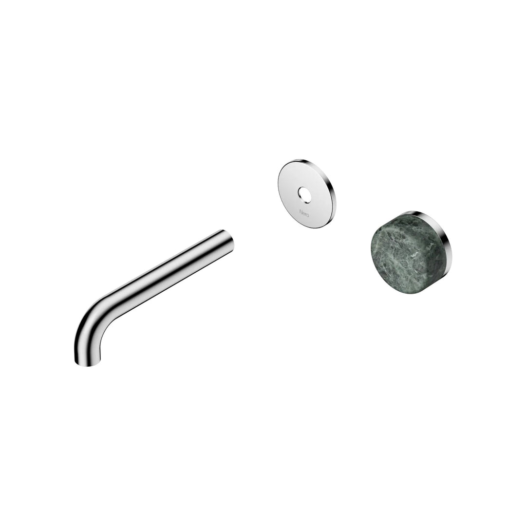 Nero Serenity Progressive Wall Basin Mixer Trim Kit 160/185/220mm - Verde Alpi Handle