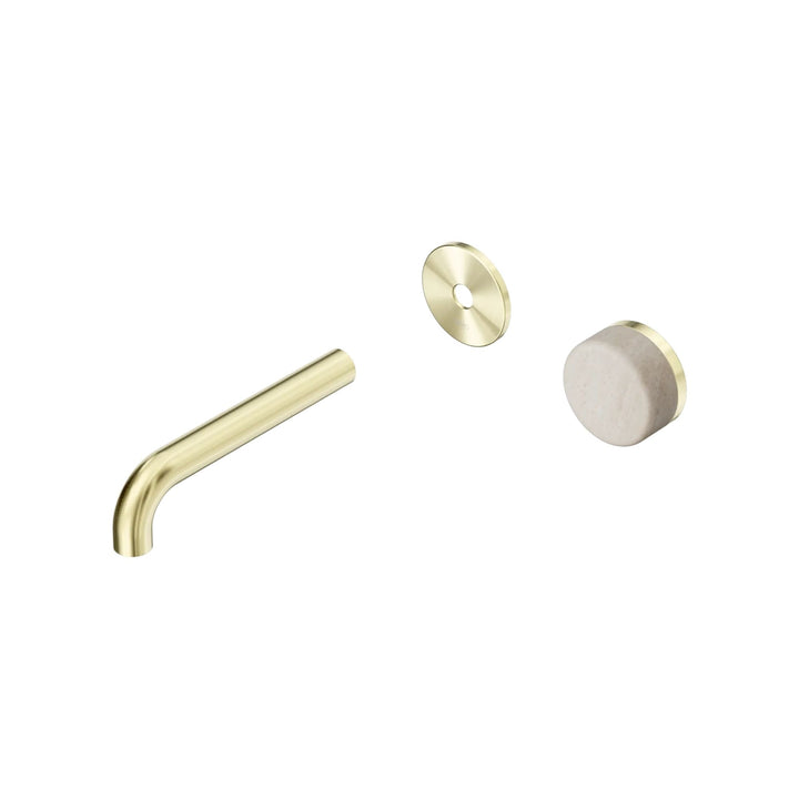 Nero Serenity Progressive Wall Basin Mixer Trim Kit 160/185/220mm - Rome Travertine Handle
