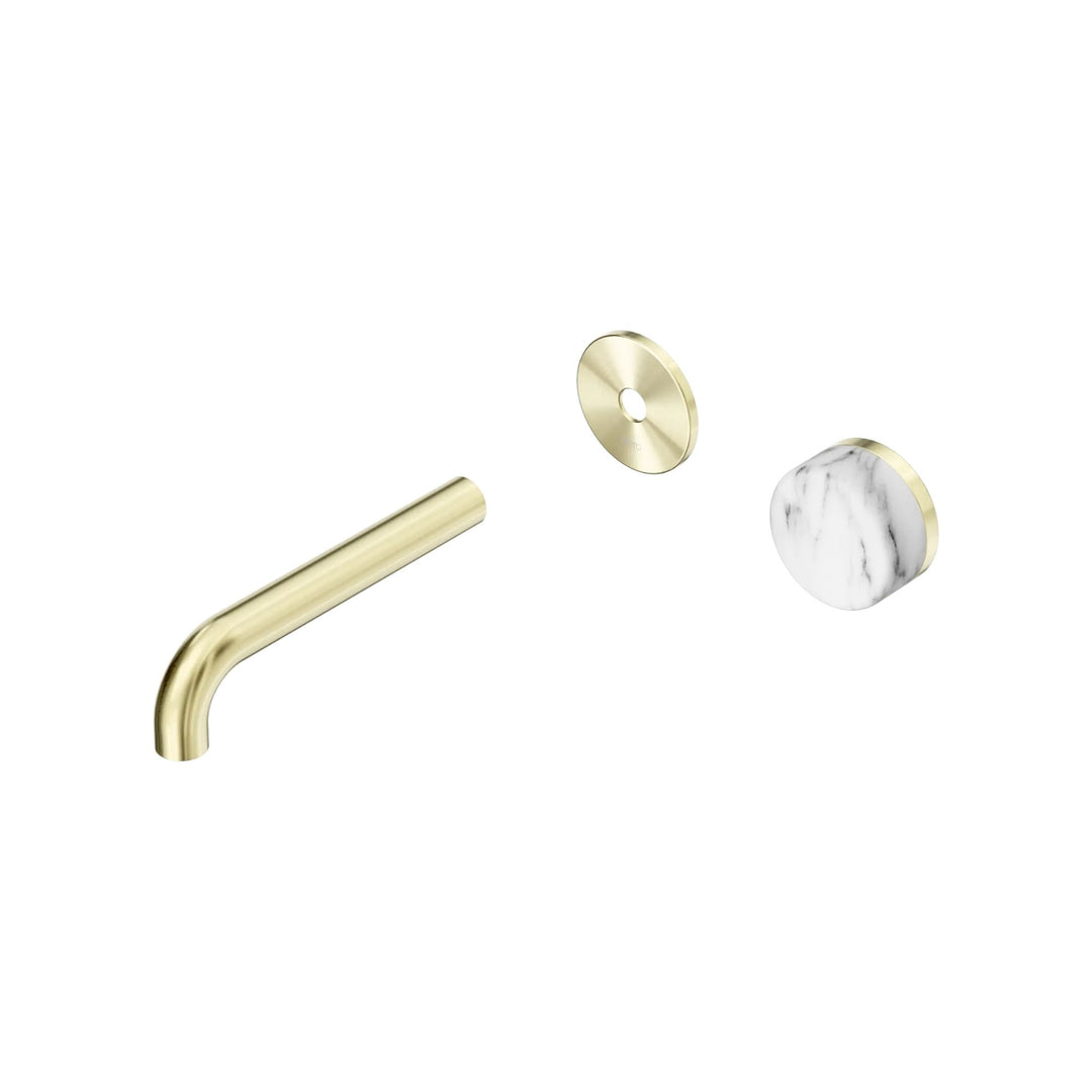 Nero Serenity Progressive Wall Basin Mixer Trim Kit 160/185/220mm - Arabescato Corchia Handle