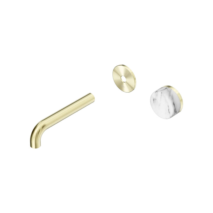 Nero Serenity Progressive Wall Basin Mixer Trim Kit 160/185/220mm - Arabescato Corchia Handle