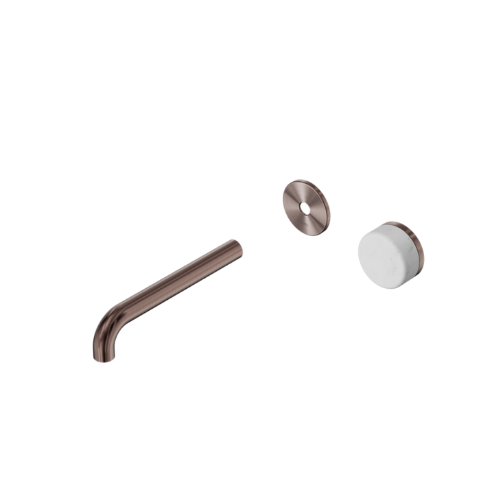 Nero Serenity Progressive Wall Basin Mixer Trim Kit 160/185/220mm - Carrara Handle - Design 10