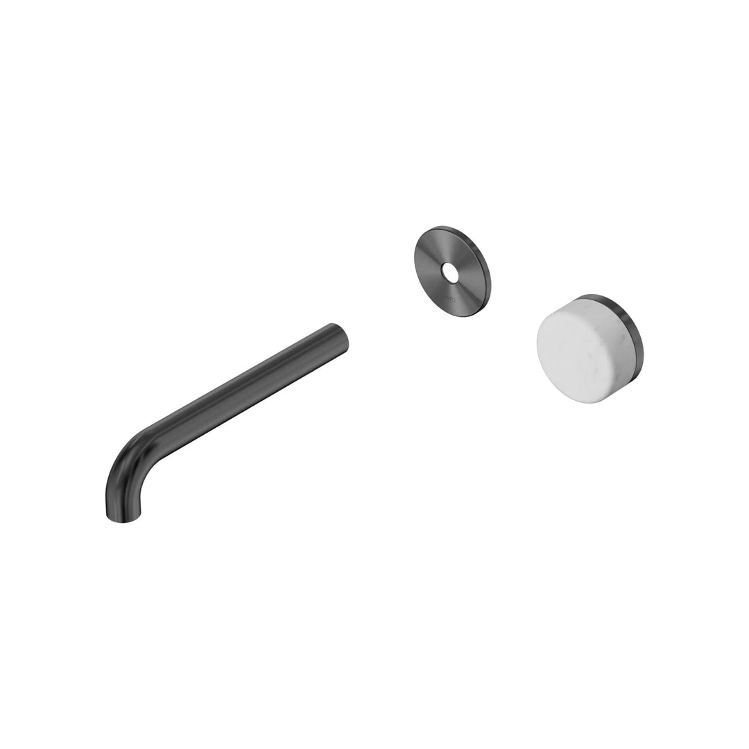 Nero Serenity Progressive Wall Basin Mixer Trim Kit 160/185/220mm - Carrara Handle