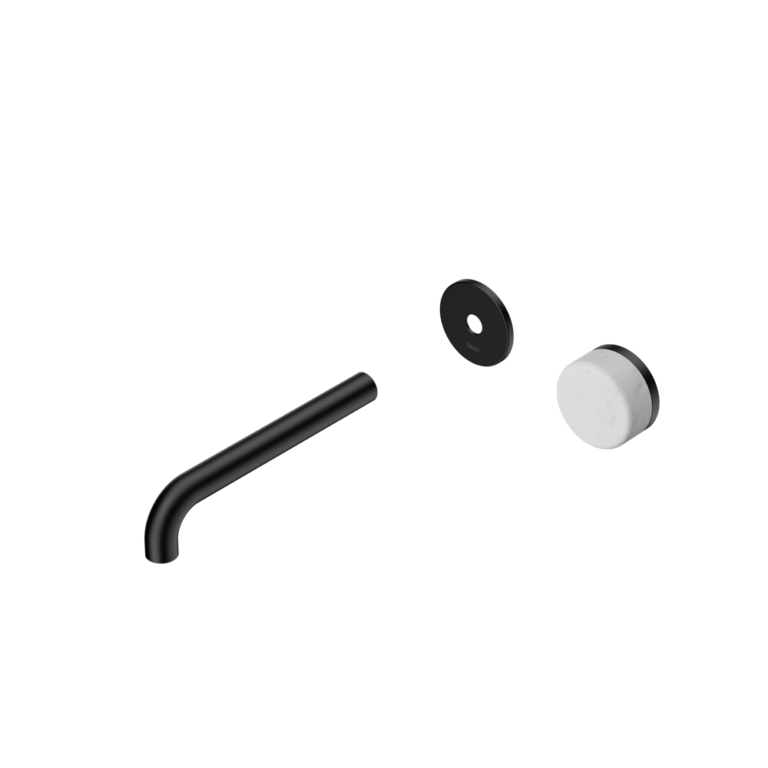 Nero Serenity Progressive Wall Basin Mixer Trim Kit 160/185/220mm - Carrara Handle - Design 10