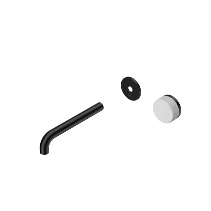 Nero Serenity Progressive Wall Basin Mixer Trim Kit 160/185/220mm - Carrara Handle - Design 10