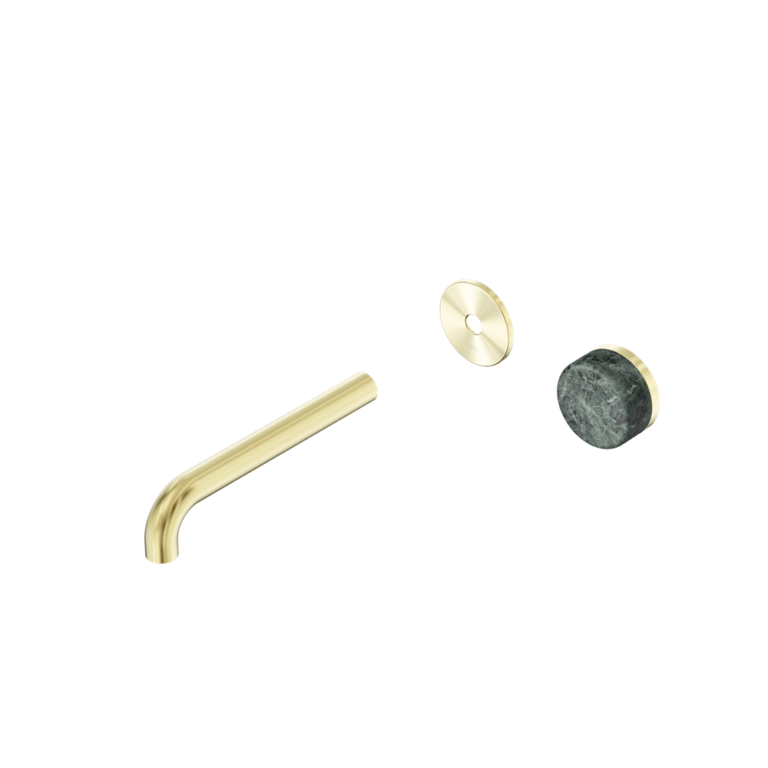 Nero Serenity Progressive Wall Basin Mixer Trim Kit 160/185/220mm - Verde Alpi Handle - Design 10
