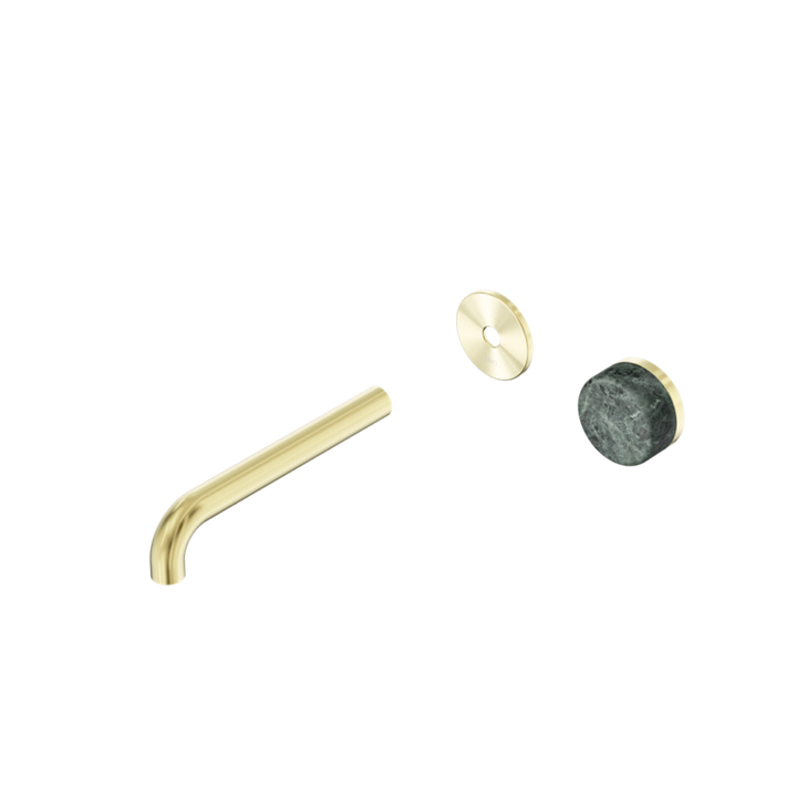 Nero Serenity Progressive Wall Basin Mixer Trim Kit 160/185/220mm - Verde Alpi Handle - Design 10