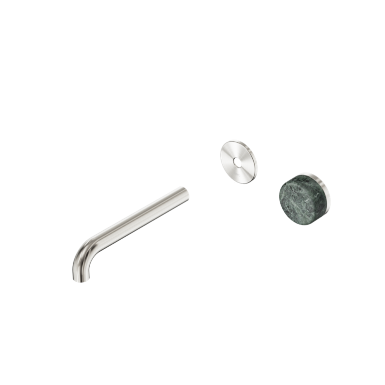 Nero Serenity Progressive Wall Basin Mixer Trim Kit 160/185/220mm - Verde Alpi Handle - Design 10