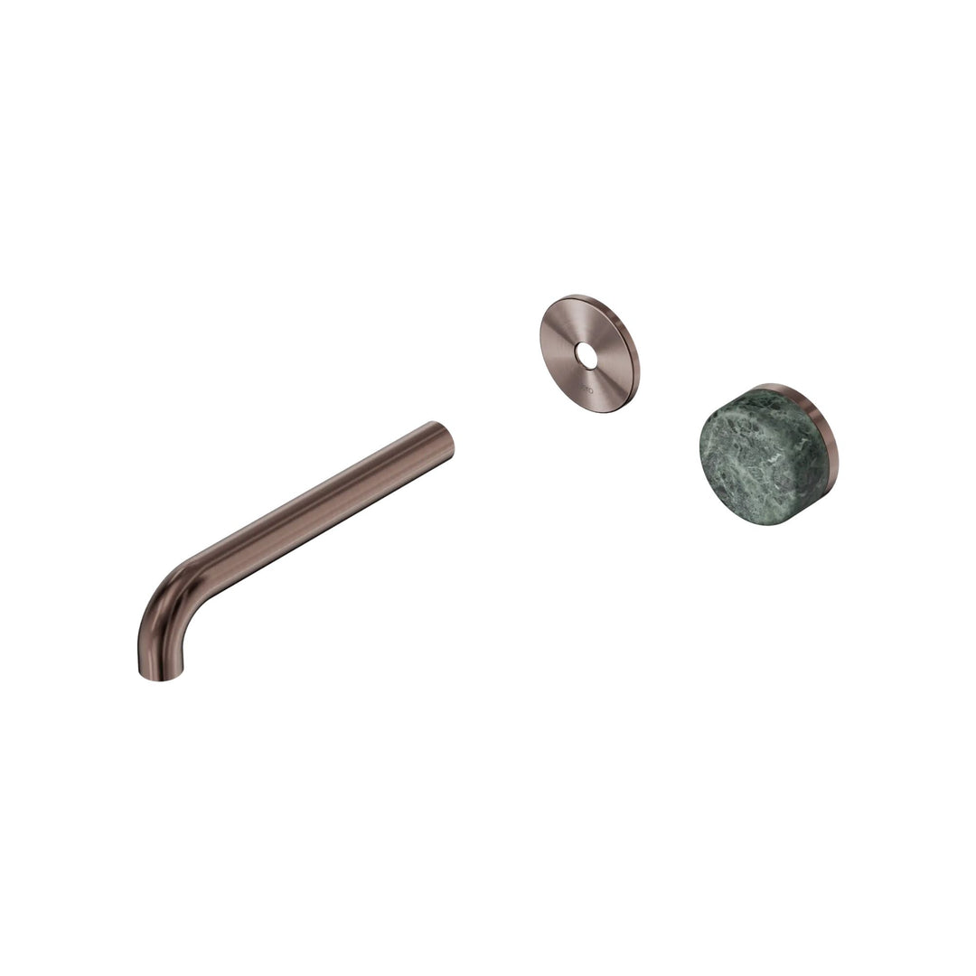 Nero Serenity Progressive Wall Basin Mixer Trim Kit 160/185/220mm - Verde Alpi Handle