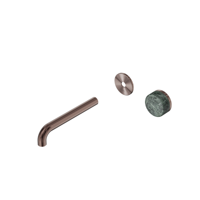 Nero Serenity Progressive Wall Basin Mixer Trim Kit 160/185/220mm - Verde Alpi Handle - Design 10