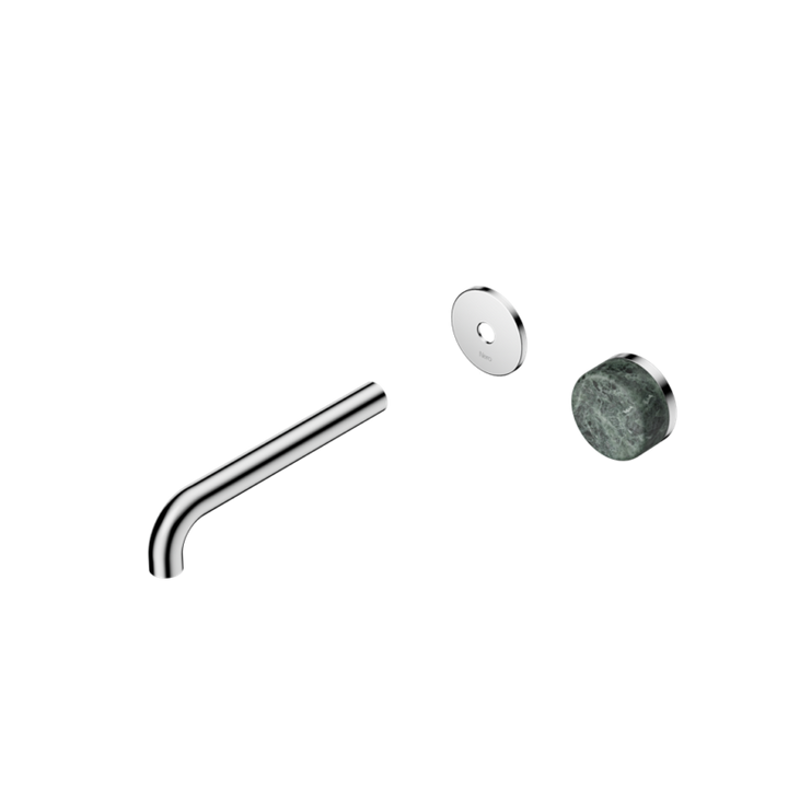 Nero Serenity Progressive Wall Basin Mixer Trim Kit 160/185/220mm - Verde Alpi Handle - Design 10