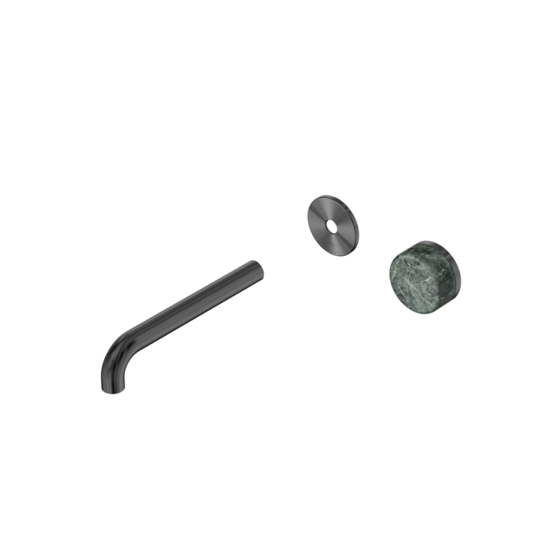 Nero Serenity Progressive Wall Basin Mixer Trim Kit 160/185/220mm - Verde Alpi Handle - Design 10