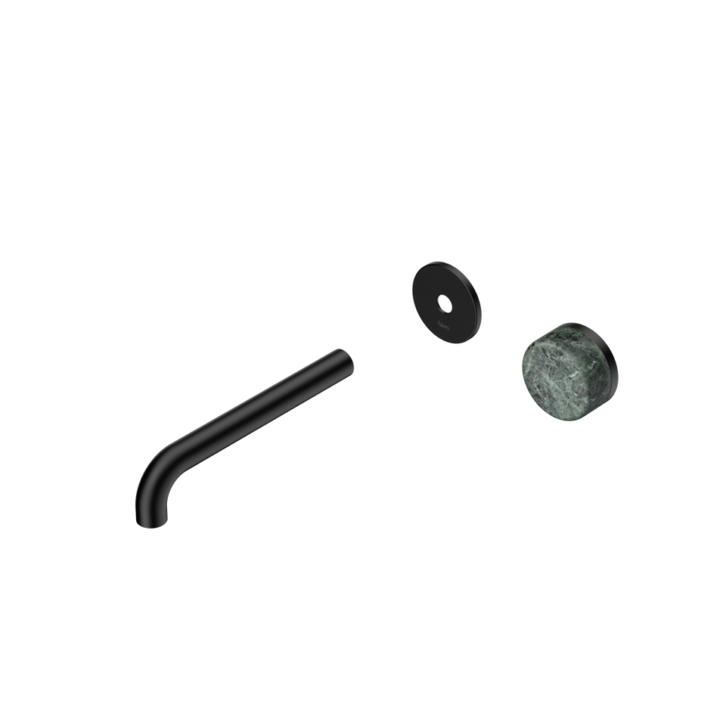 Nero Serenity Progressive Wall Basin Mixer Trim Kit 160/185/220mm - Verde Alpi Handle - Design 10
